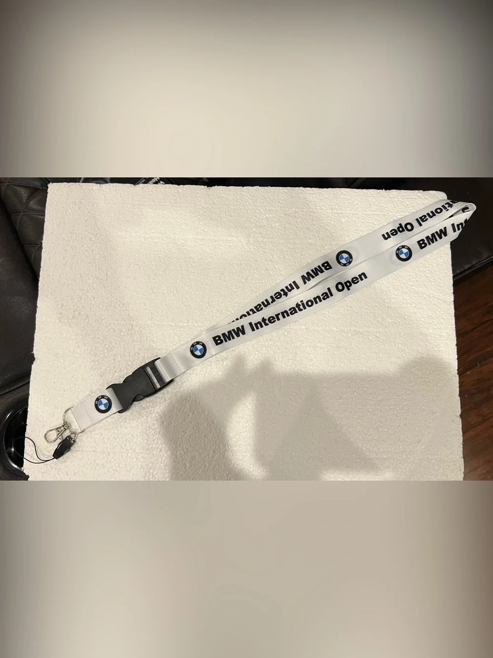 BMW INTERNATIONAL OPEN White, Black & Blue Quick Release Lanyard